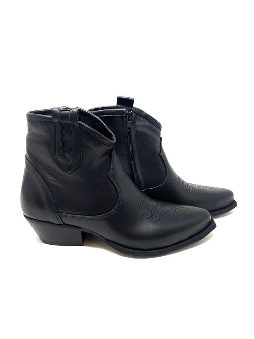 Texano basso donna con ricami IL LACCIO | TEX925VITELLONERO